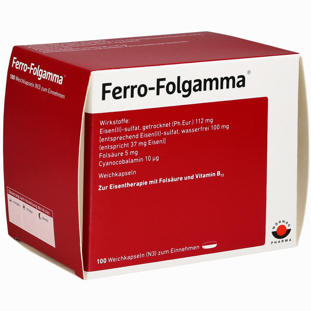 Informationen und Ferro- Inhaltsstoffe Folgamma Weichkapseln »
