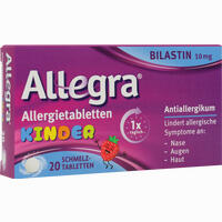 Allegra Allergietabletten Kinder 10 Mg Schmelztabletten 20 Stück - ab 2,30 €