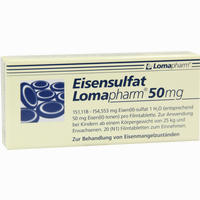 Eisensulfat Lomapharm 50mg Filmtabletten 50 Stück - ab 1,45 €