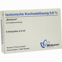 Isotonische Kochsalzlösung 0.9% Biokanol Ampullen 60 x 2 ml - ab 2,95 €