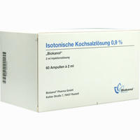 Isotonische Kochsalzlösung 0.9% Biokanol Ampullen 60 x 2 ml - ab 2,95 €