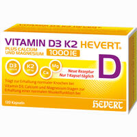 Vitamin D3 K2 Hevert+ Calcium und Magnesium 1000 Ie 60 Stück - ab 9,48 €