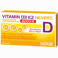 Vitamin D3 K2 Hevert+ Calcium und Magnesium 4000 Ie 60 Stück - ab 15,36 €