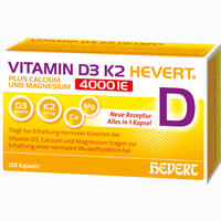 Vitamin D3 K2 Hevert+ Calcium und Magnesium 4000 Ie 60 Stück - ab 15,36 €