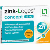 Zink- Loges Concept 15mg 30 Stück - ab 4,90 €